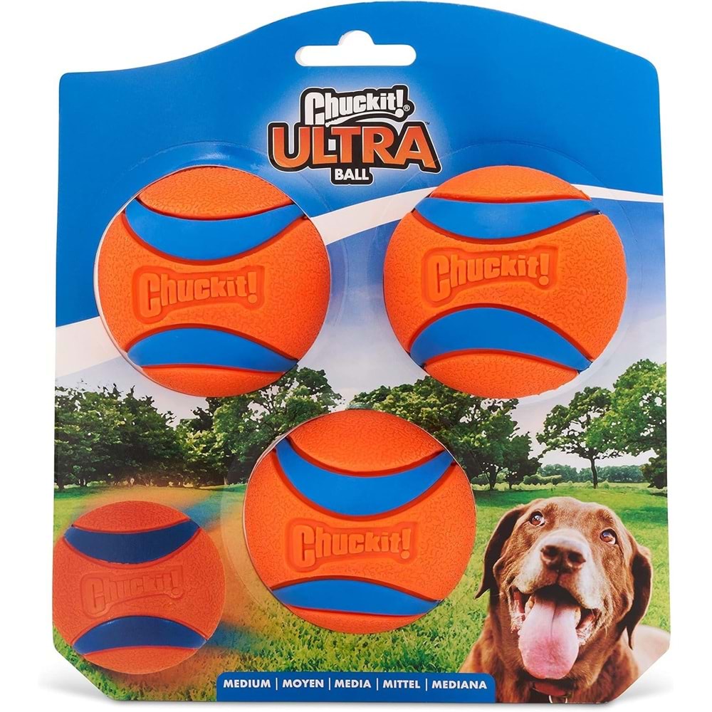 Chuckit! Ultra Ball Köpek Oyun Topu 3'lü Paket (Orta Boy)