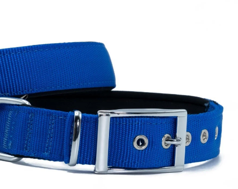 Doggie Elit Dokumadan El Yapımı Köpek Boyun Tasması - Lacivert 3x42-50cm - Royal Blue