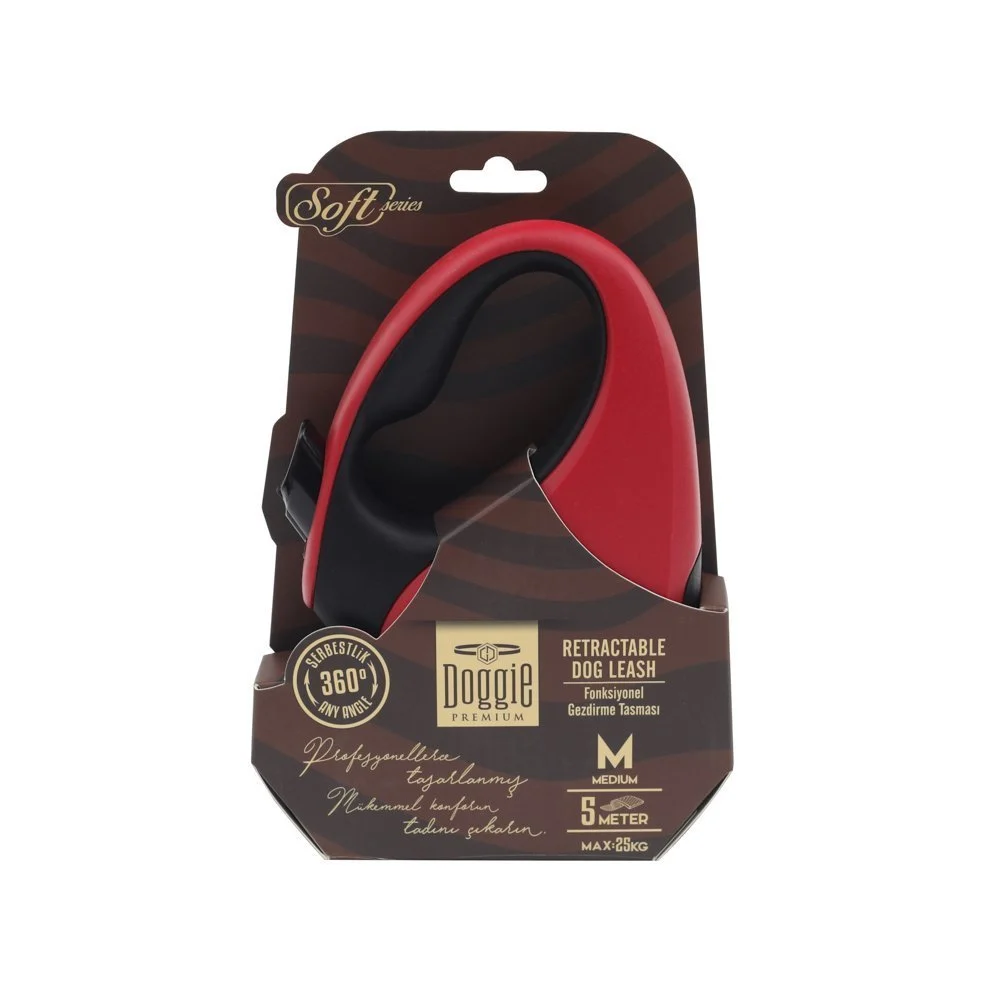 Doggie Soft Otomatik Makaralı Köpek Tasması M 25kg 5m (Yeşil)