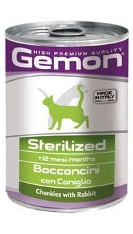 Gemon Konserve Mama - Kısırlaştırılmış kediler için -Tavşanlı 415 gr