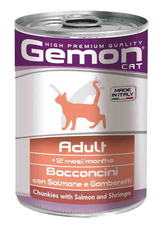 Gemon Konserve Mama - Yetişkin kedi - Somon / Karides 415 gr