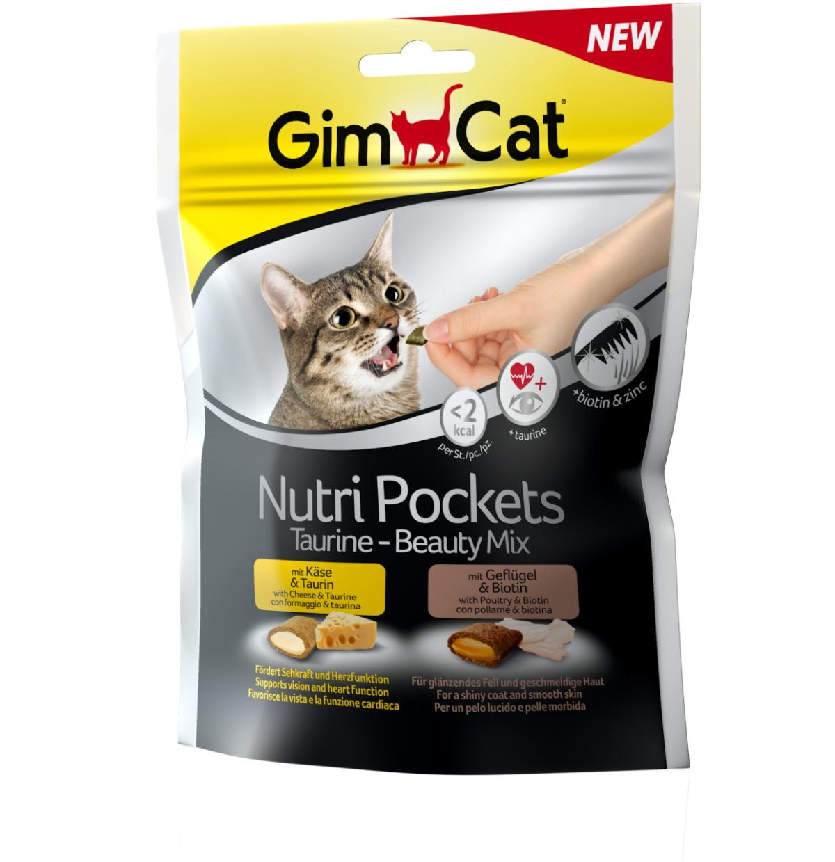 GimCat Nutripockets Kedi Ödülü Taurin&Beauty 150Gr