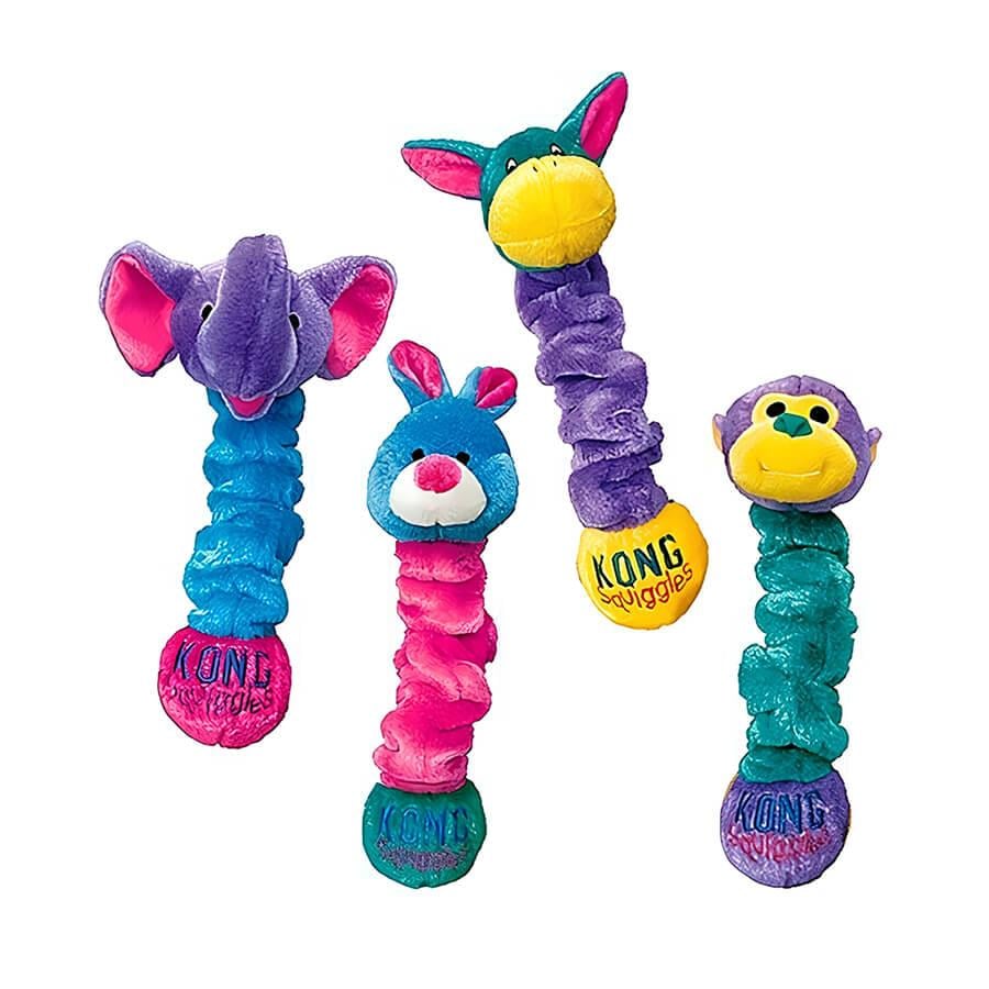 KONG Squigles Tavşan Figürlü Peluş Köpek Oyuncağı S
