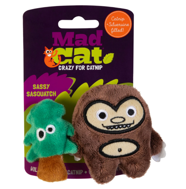 Mad Cat Sassy Sasquatch Kedi Otlu ve Matatabili 2'li Kedi Oyuncağı Mad Cat Sassy Sasquatch Kedi Otlu ve Matatabili 2'li Kedi Oyuncağı