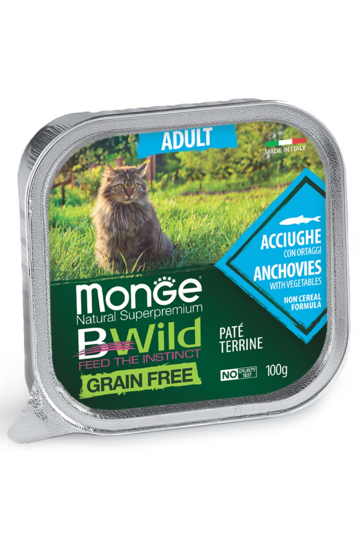 Monge Bwild Tahılsız Hamsili Ezme Yetişkin Yaş Kedi Maması 100 Gr
