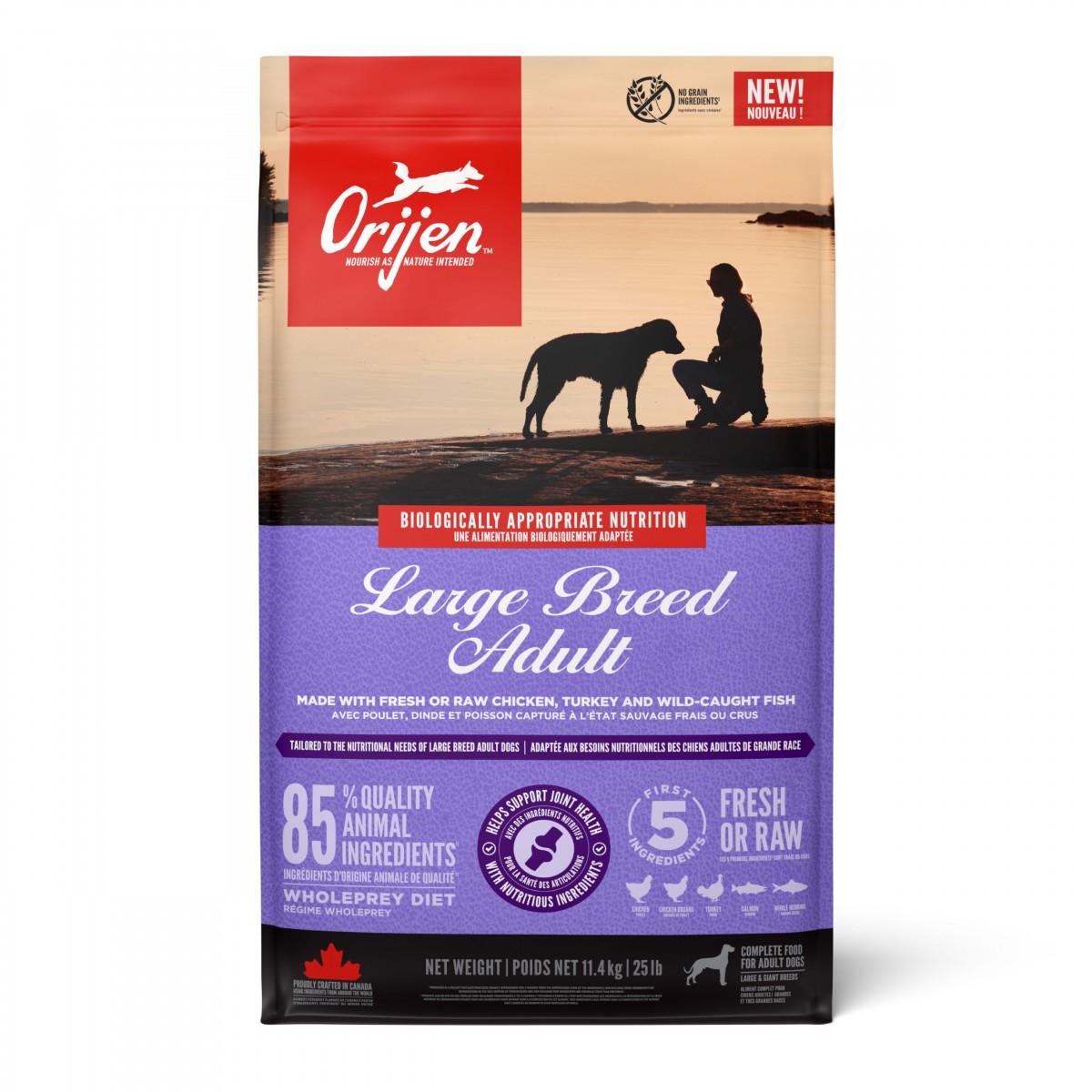 Orijen Adult Large Breed Dog 11,4 kg- Büyük Irk Yetişkin Köpekler için Orijen Adult Large Breed Dog 11,4 kg- Büyük Irk Yetişkin Köpekler için