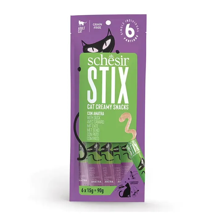 SCHESIR STIX CAT ÖDÜL MOUSSE ÖRDEK 12X6X15G