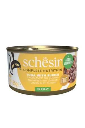Schesir Ton Balıklı Ve Surimi Yaş Kedi Maması Jelly 85gr