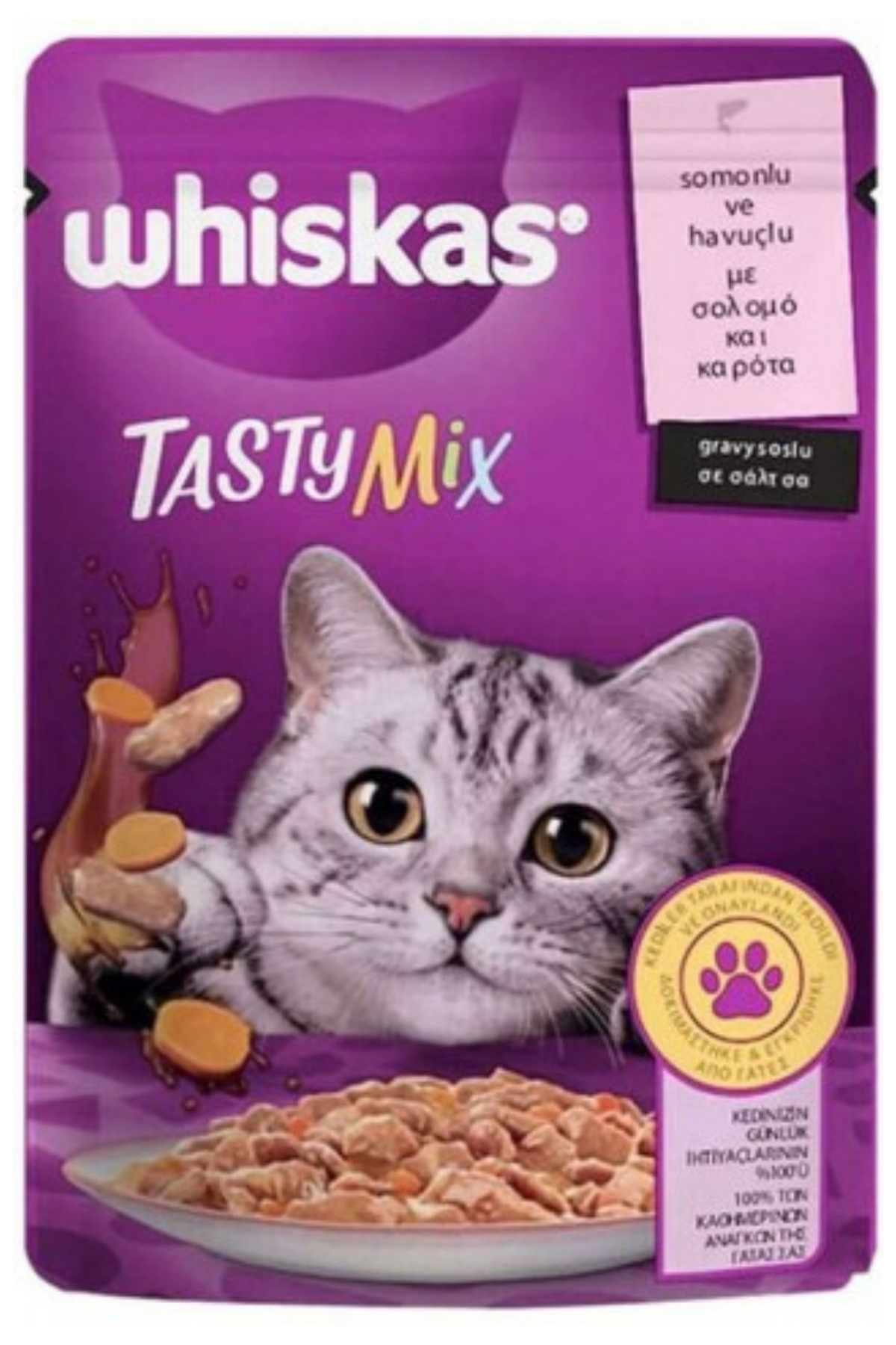 WHISKAS POUCH TASTYMIX SOMON-HAVUÇ - 85 GR 