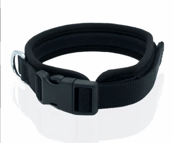 DOGGİE HAVALI DOKUMA BOYUN TASMASI SİYAH 2.5*40-50CM