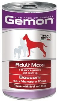 Gemon Konserve Mama - Yetişkin köpek - Maxi - Sığır/Pirinç - 1250 gr