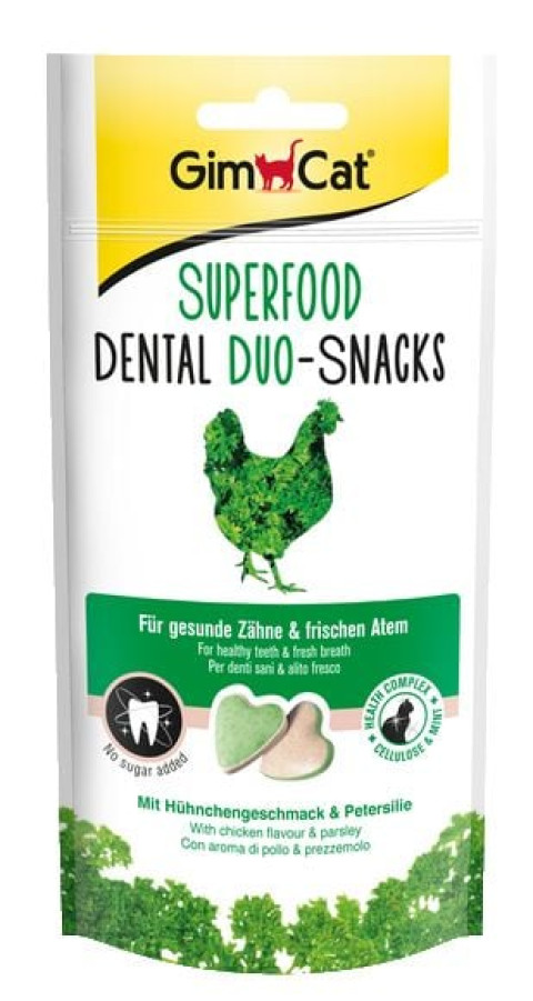 GimCat Super Food Dental Duo Snacks tavuk maydonoz nane 40gr