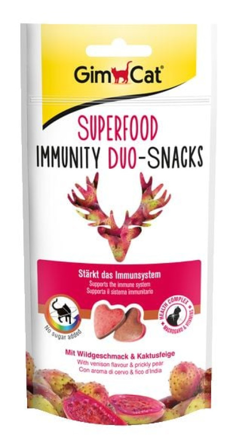 GimCat Super Food Immunıty duo snacks geyik armut 40gr