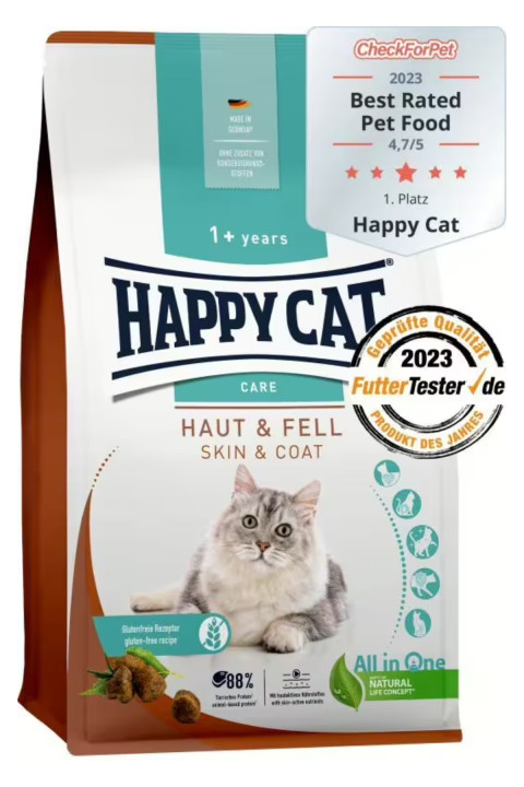 Happy Cat Skin Coat Tavuklu Deri ve Tüy Sağlığı Kedi Maması 1,3 Kg