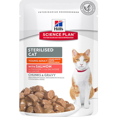 Hill's SP Somonlu Kısırlaştırılmış Yetişkin Kedi Pouch 85Gr
