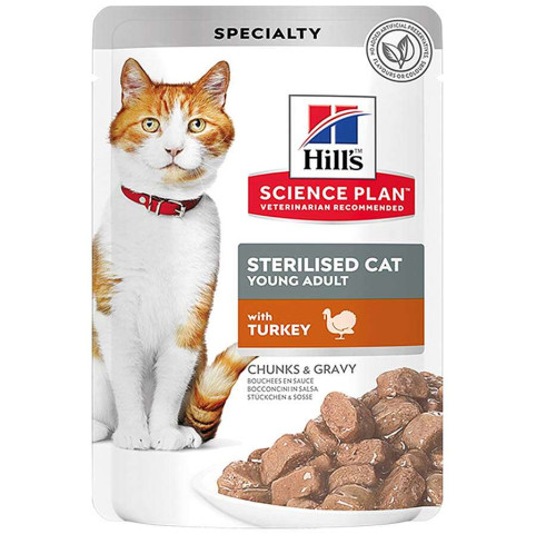 Hill's Sterilised Hindili Pouch Kedi Maması 85 gr