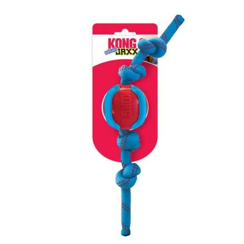 KONG Jaxx Brights Sandviç Şeklinde İp Uzantılı Köpek Oyuncağı M
