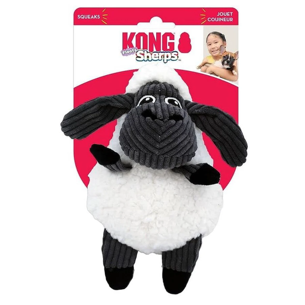 KONG Sherps Kuzu Şeklinde Peluş Köpek Oyuncağı M