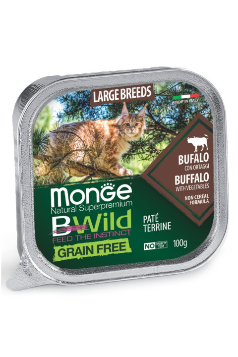 Monge Bwild Tahılsız Bufalo Etli Ezme Yetişkin Yaş Kedi Maması 100 Gr