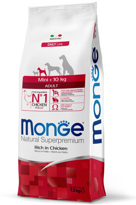 Monge Mini Adult Tavuklu Yetişkin Küçük Irk Köpek Maması 7,5 Kg