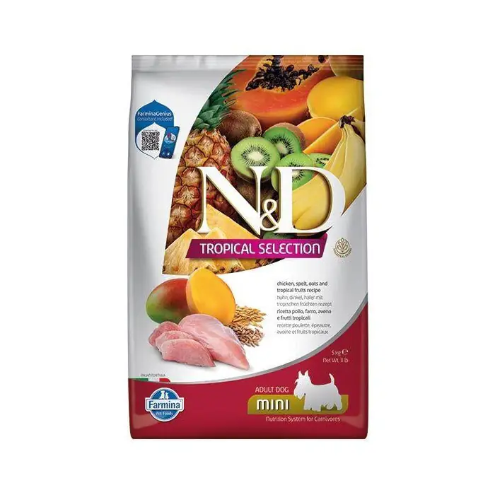 N&D Tropical Selection Tavuklu Küçük Irk Yetişkin Köpek Maması 1,5 Kg