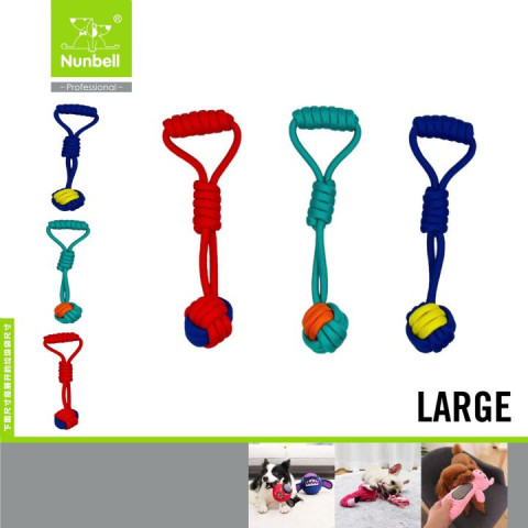 NUNBELL KÖPEK OYUN.DİŞ İPİ TUTMALI BÜYÜK