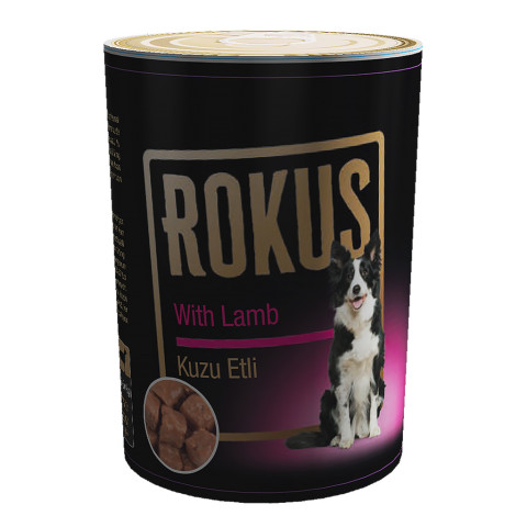Rokus Kuzu Etli Köpek Konservesi 410g 