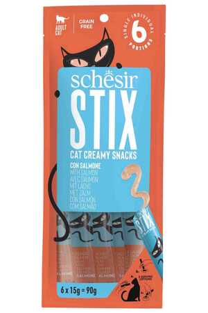 SCHESIR STIX CAT ÖDÜL MOUSSE SOMON 12X6X15G