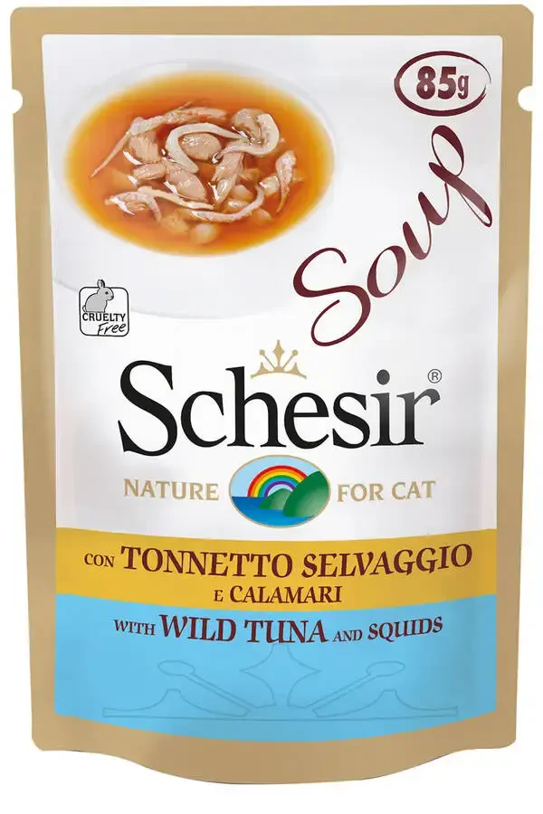 Schesir Ton Balıklı Kalamarlı Kedi Çorbası 85 gr