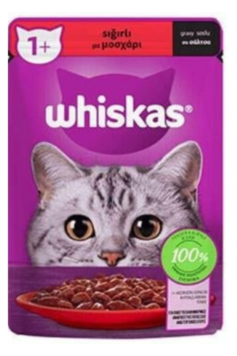 WHISKAS POUCH SIĞIR ETLİ - 85 GR 