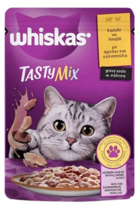 WHISKAS POUCH TASTYMIX KUZU-HİNDİ - 85 GR 