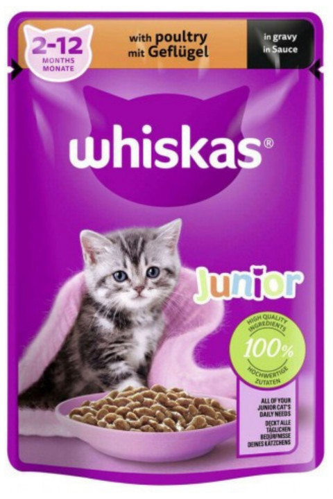 WHISKAS Pouch YAVRU TAVUKLU - 85 GR 